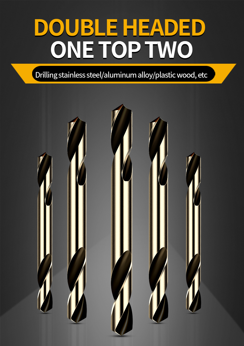 3.0-5.2mm High Speed Steel Double, Head Twists Drill, Metal Stainless Steel Hard Drill Bit