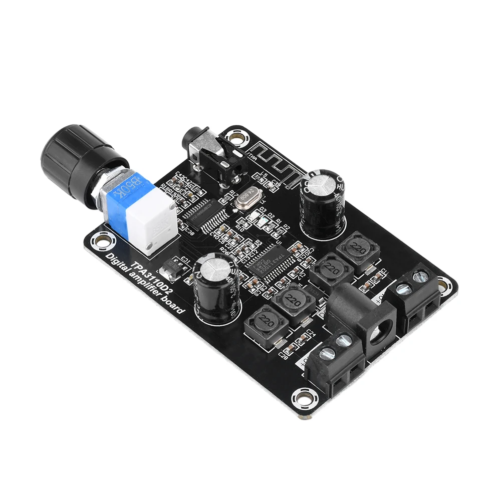 XH-A238 DC12 24V 범용 BT 디지털 앰프 보드 모듈  듀얼 채널 오디오 앰프 TPA3110D2 30W+30W [ZTP50-139]