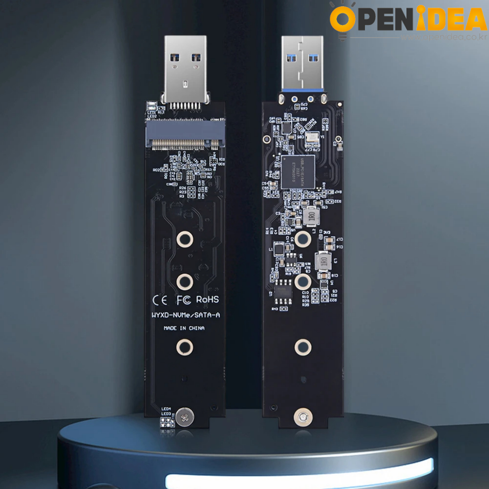M.2-USB 3.1 어댑터 카드 M.2 SSD SATA NVMe-USB 3.1 어댑터 M2-USB 3.1 SSD 라이저 카드 보드(삼성 970 960 시리즈용) [ZTU06-015] 