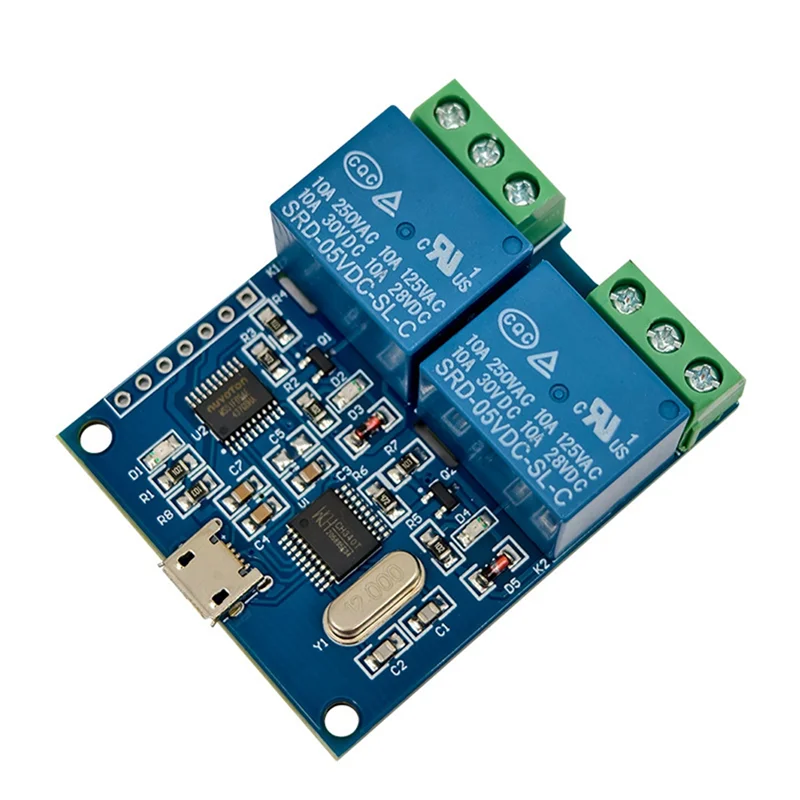 FORW-LCUS-2 유형 2 웨이 USB 릴레이 모듈 2 웨이 USB 릴레이 모듈 컴퓨터 직렬 포트 USB 제어 릴레이 [ZTD37-007]