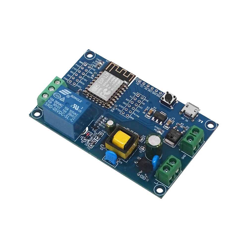 AC DC 전원 공급 장치 ESP8266 WIFI 단일 릴레이 모듈 ESP-12F 개발 보드 [ZTD37-008]