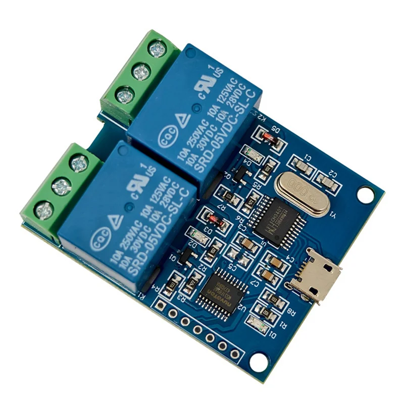 FORW-LCUS-2 유형 2 웨이 USB 릴레이 모듈 2 웨이 USB 릴레이 모듈 컴퓨터 직렬 포트 USB 제어 릴레이 [ZTD37-007]