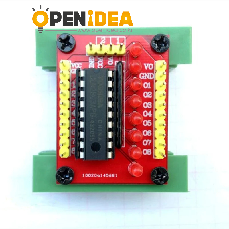 8개의 출력 LED ULN2803 모듈 달링턴 튜브 모듈 PCB 브래킷 포함 [ZTD37-012]
