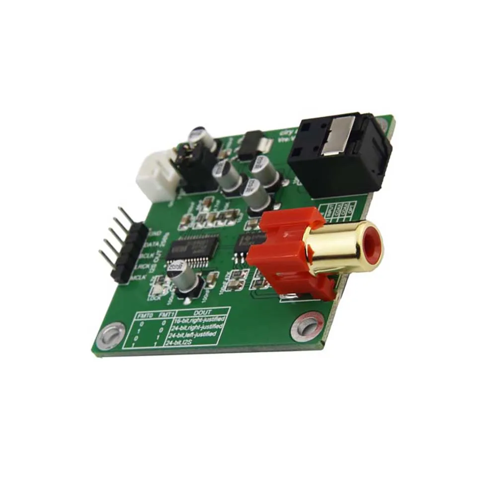 DIR9001 광섬유 동축 I2S 수신 모듈 SPDIF I2S 출력 샘플 속도 24bit 96Khz DAC 동축 RCA 전용 [ZTF113-092]