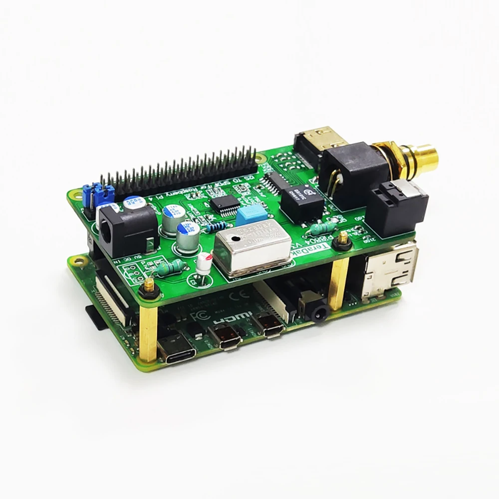 HDMI 동축 광 HiFi PiFi Digi+디지털 오디오 사운드 카드 디코드 보드 DSD64 Volumio Mood Raspberry Pi 4B 3B WM8804G I2S [ZTF113-087]