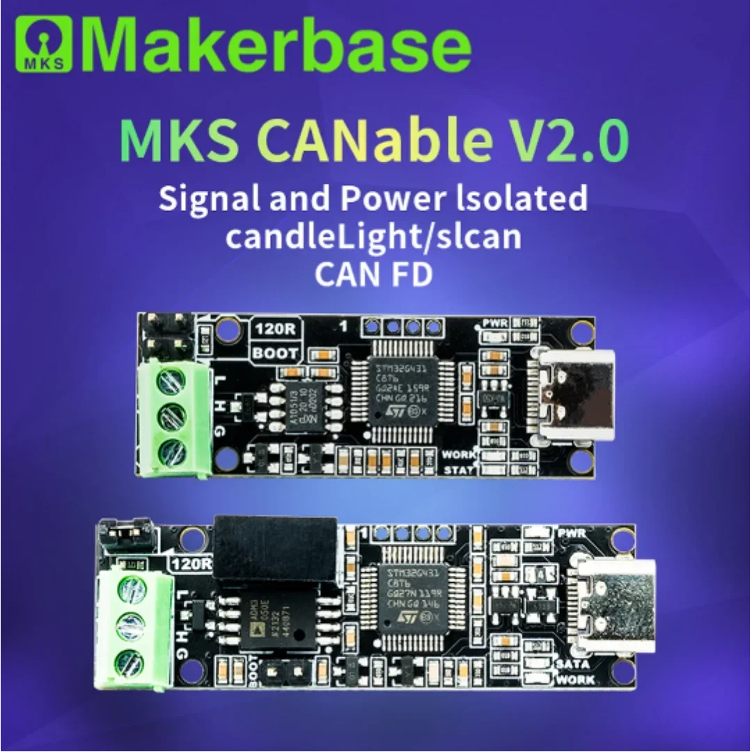 CANable 2.0 CAN 분석기 USB 트랜스 CAN 어댑터 USB CAN 분석기 [Makerbase-09]