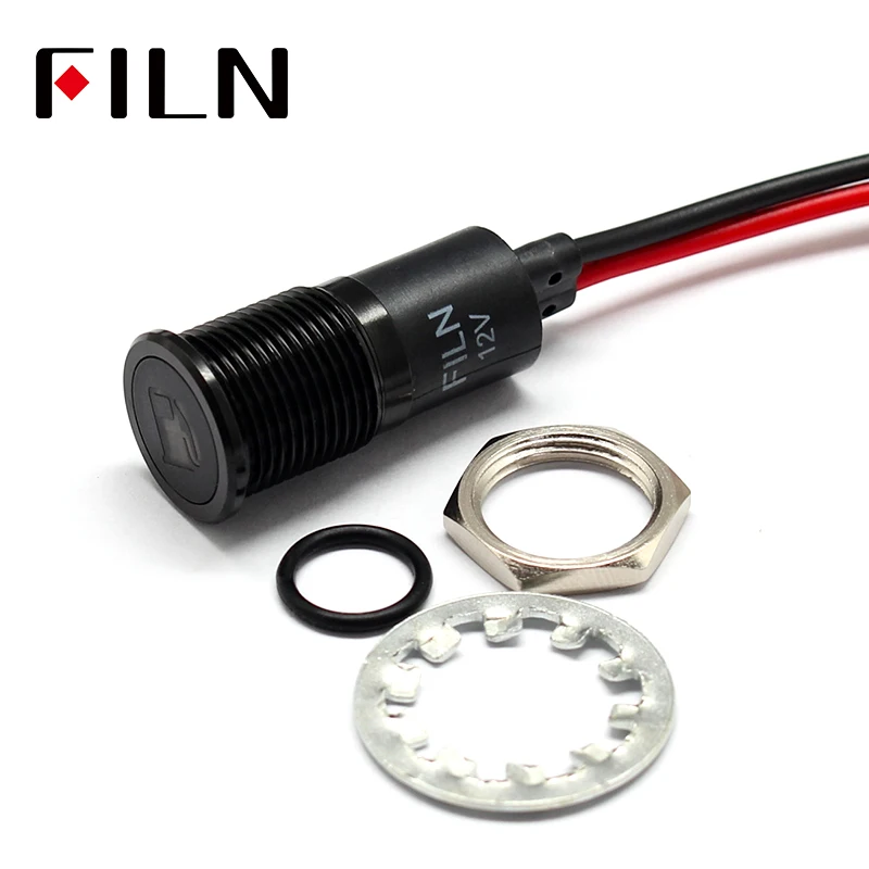 14mm표시등 LED 표시등 방수 신호 12V 자동차 기호 표시등 [FILN-52]