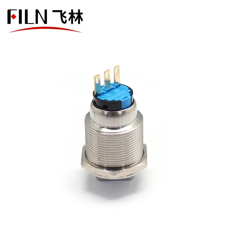 22mm 메탈릭 다이얼 2단 3단 셀프 락 셀프 리셋 램프 선택전환 전원버튼 스위치 [FILN-50]