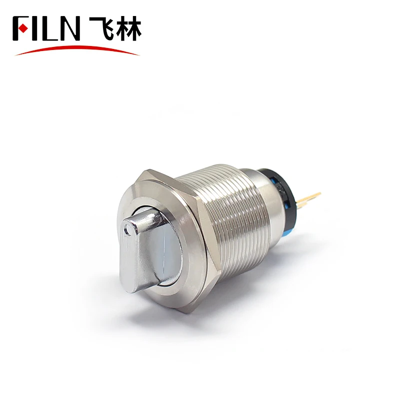 22mm 메탈릭 다이얼 2단 3단 셀프 락 셀프 리셋 램프 선택전환 전원버튼 스위치 [FILN-50]