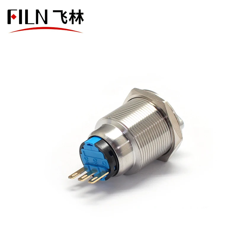 22mm 메탈릭 다이얼 2단 3단 셀프 락 셀프 리셋 램프 선택전환 전원버튼 스위치 [FILN-50]