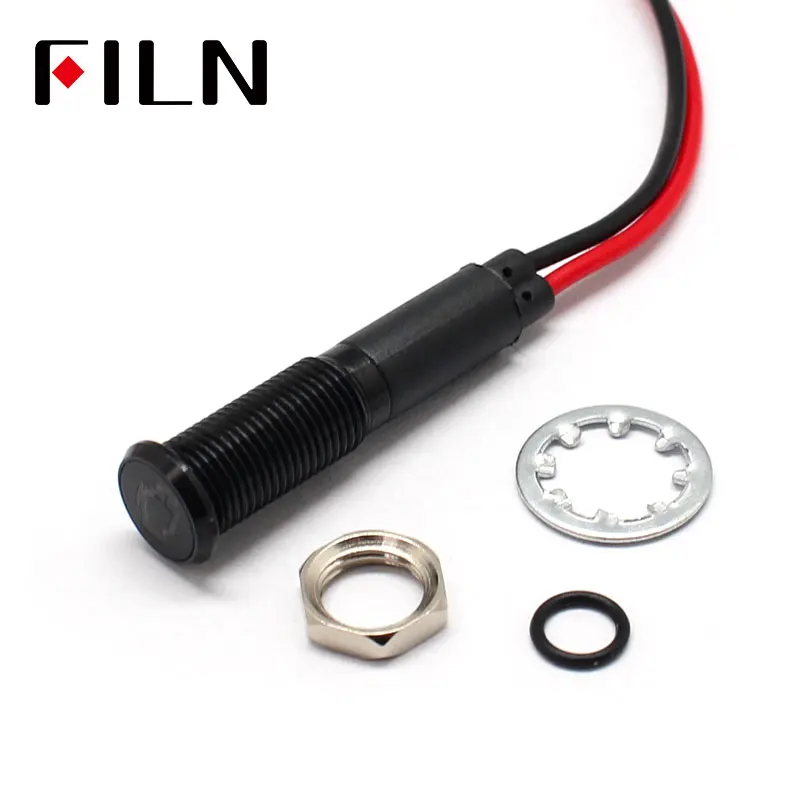 8mm 표시등 LED 표시등 방수 신호 12V 자동차 기호 표시등 [FILN-47]