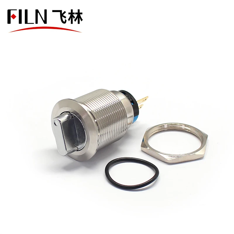 22mm 메탈릭 다이얼 2단 3단 셀프 락 셀프 리셋 램프 선택전환 전원버튼 스위치 [FILN-50]