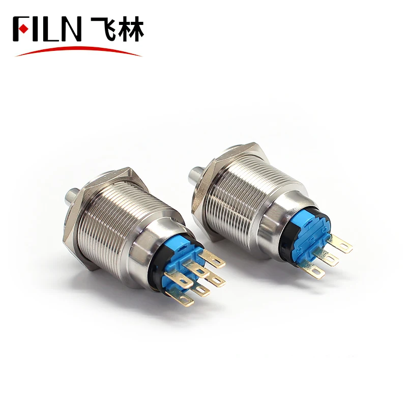 22mm 메탈릭 다이얼 2단 3단 셀프 락 셀프 리셋 램프 선택전환 전원버튼 스위치 [FILN-50]