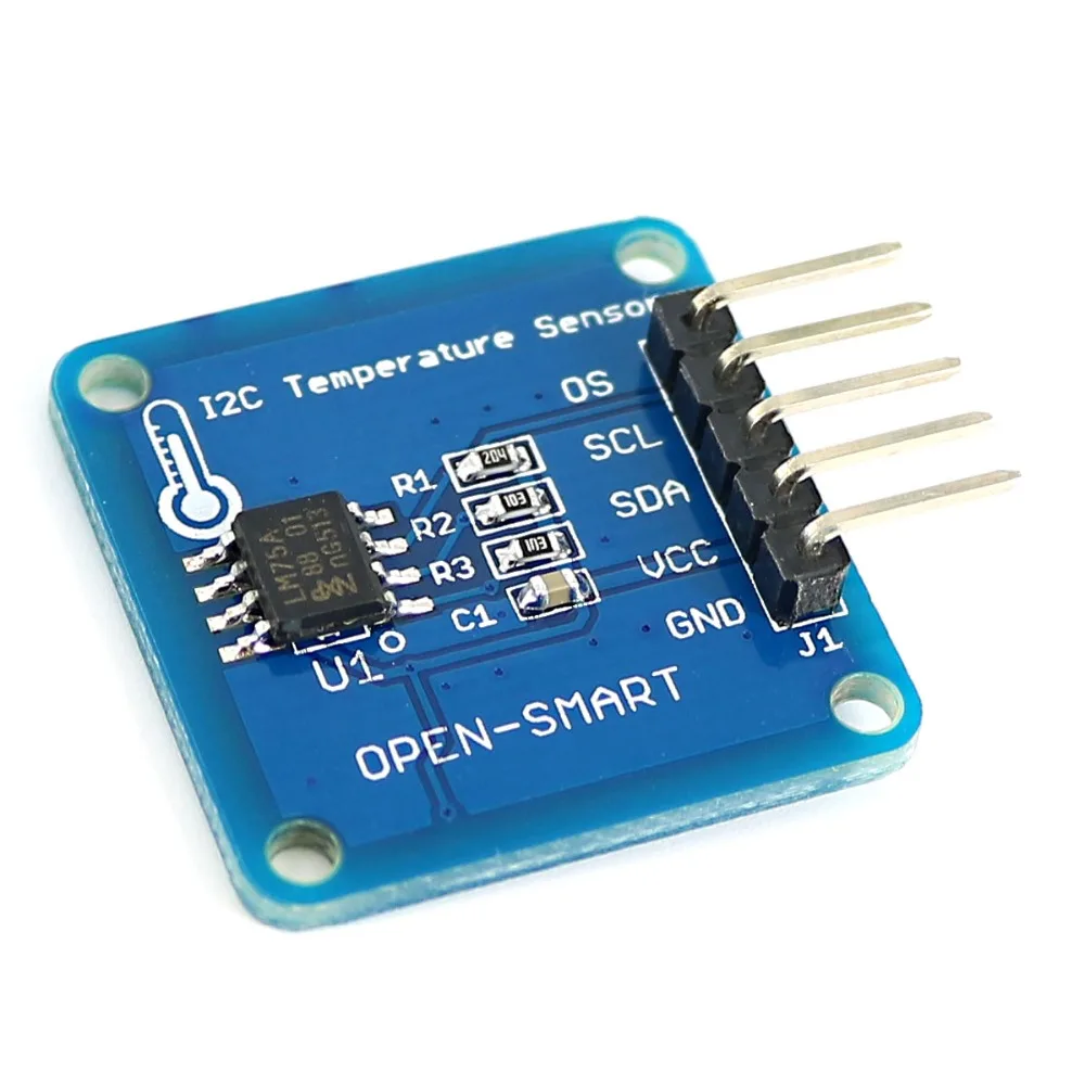 LM75 온도 센서 I2C 고정밀 LM75A 온도 측정 모듈 UNO R3 호환 [OPEN-SMART-54]