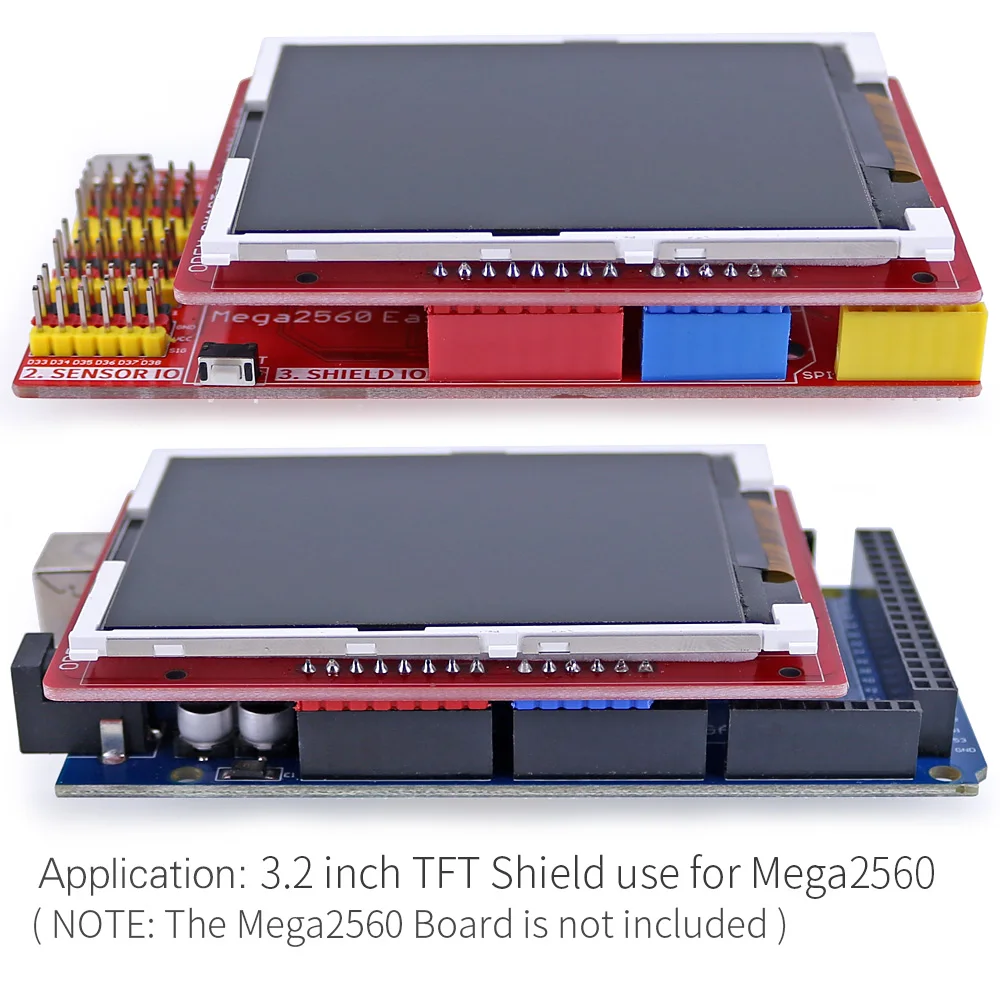 3.2인치 TFT 확장판 TF 소켓 포함 ILI9488 구동 LCD 디스플레이 모듈 표준 인터페이스 [OPEN-SMART-22]