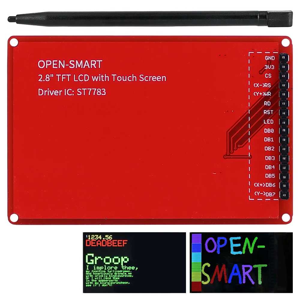 2.8인치 TFT LCD 터치스크린 확장판 디스플레이 어댑터 320x240 터치펜 포함 [OPEN-SMART-61]