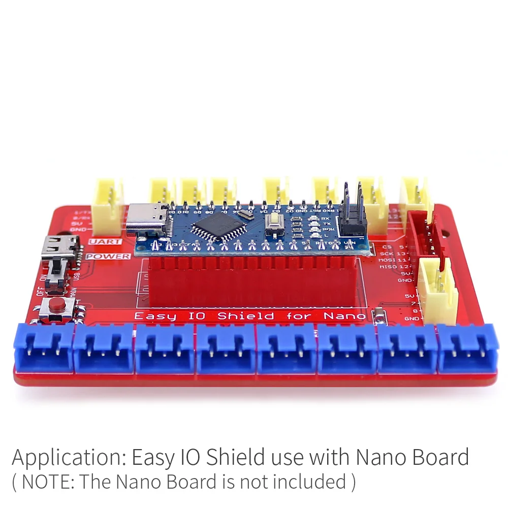OPEN SMART 나노용 간편한 IO 쉴드 Arduino Nano용 간편한 플러그 다채로운 XH 2.54mm 소켓 센서 모듈 확장 보드 [OPEN-SMART-71]