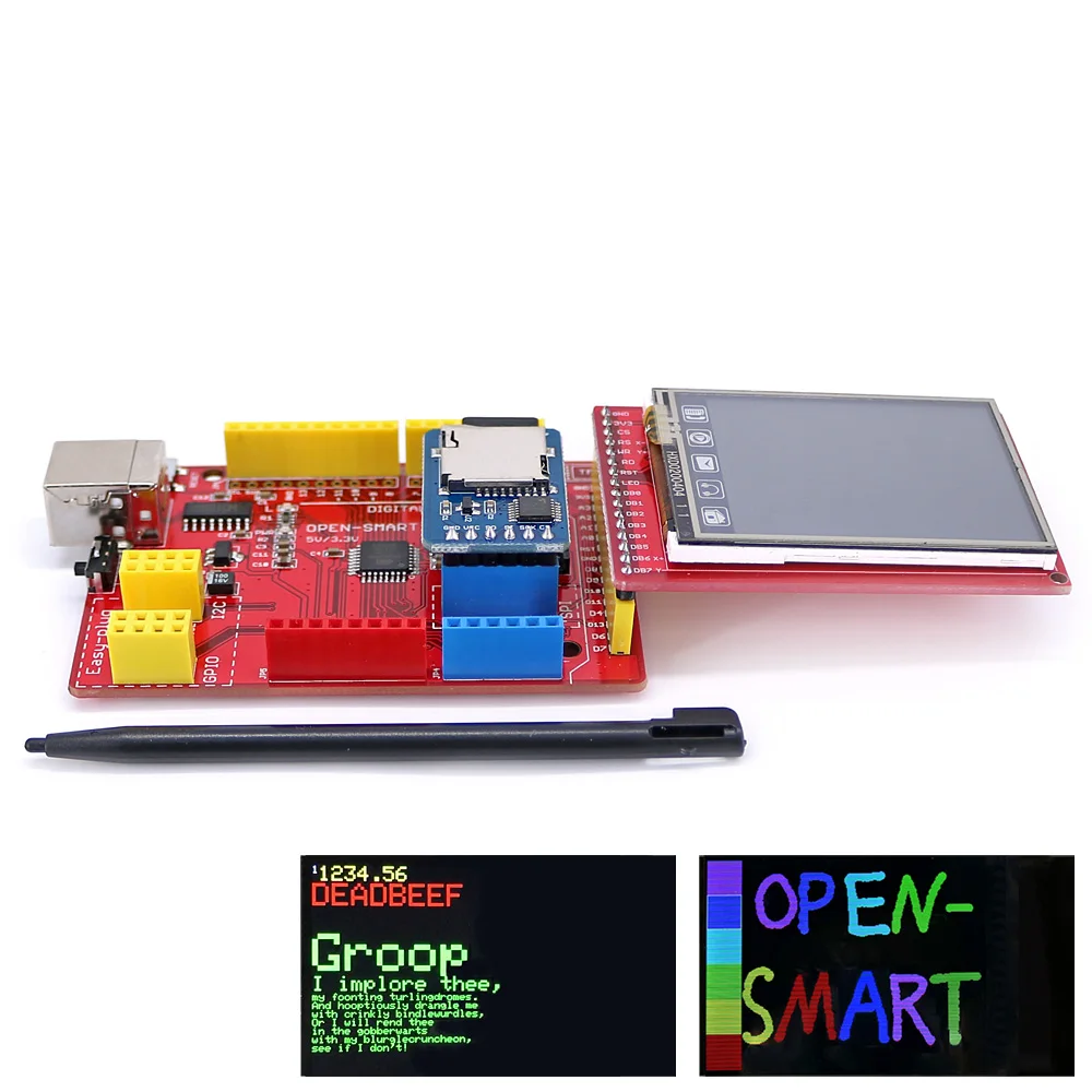 2.0인치 TFT LCD 터치스크린 익스텐션 패널 디스플레이 3.3V 펜 포함 LCD 패널 ST7775R [OPEN-SMART-05]