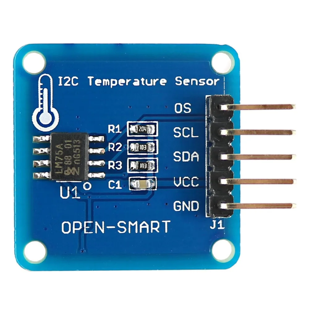 LM75 온도 센서 I2C 고정밀 LM75A 온도 측정 모듈 UNO R3 호환 [OPEN-SMART-54]