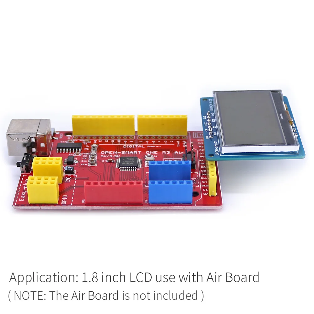 3.3V 1.8인치 솔리드 LCD 패널 모듈 128x64 시리얼 SPI 메인보드 호환 UNO R3 [OPEN-SMART-49]