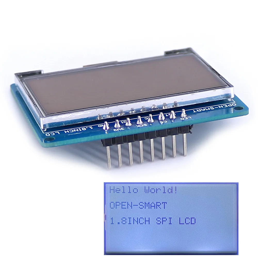 3.3V 1.8인치 솔리드 LCD 패널 모듈 128x64 시리얼 SPI 메인보드 호환 UNO R3 [OPEN-SMART-49]