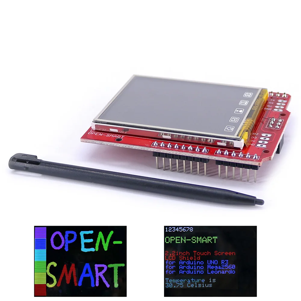 2.2인치 TFT 터치 LCD 디스플레이 확장판 온도 모듈 ILI9225 동영상 튜토리얼 있음 [OPEN-SMART-24]