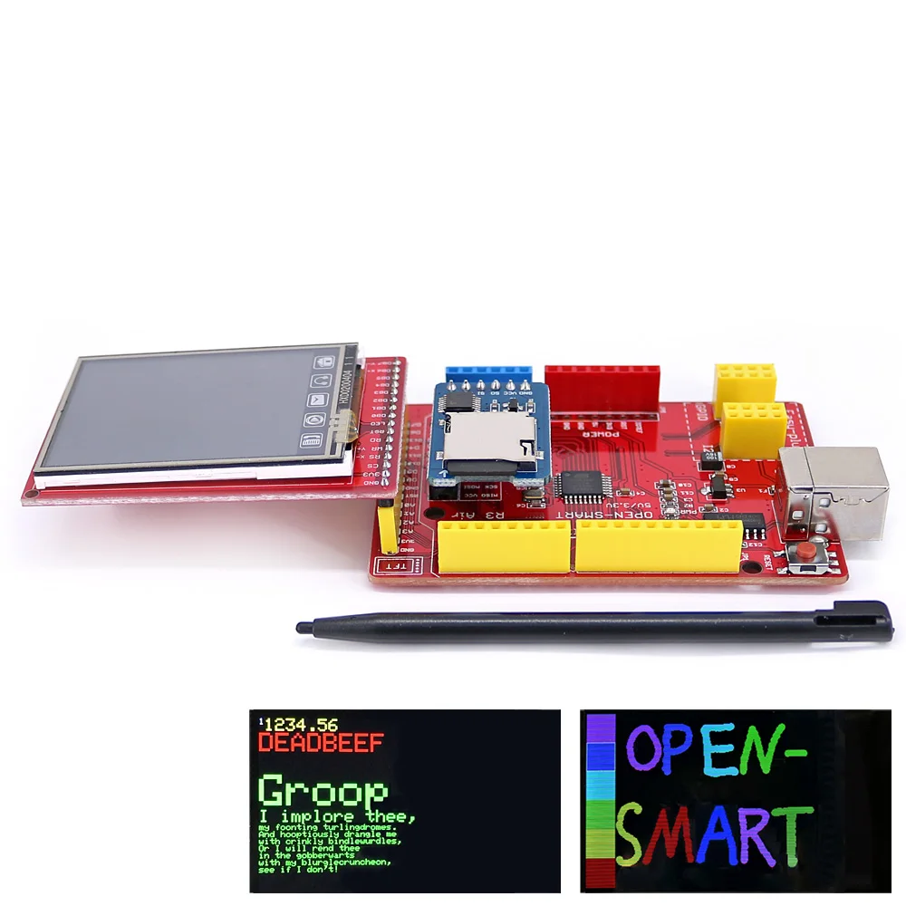 2.0인치 TFT LCD 터치스크린 익스텐션 패널 디스플레이 3.3V 펜 포함 LCD 패널 ST7775R [OPEN-SMART-05]