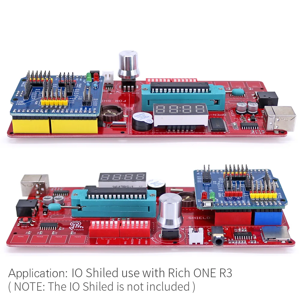 풍부한 다기능 Atmega328P 보드 스타터 키트 MP3 DS1307 RTC 온도 터치 센서 포함 아두이노용 4 자리 디스플레이 모듈 [OPEN-SMART-66]