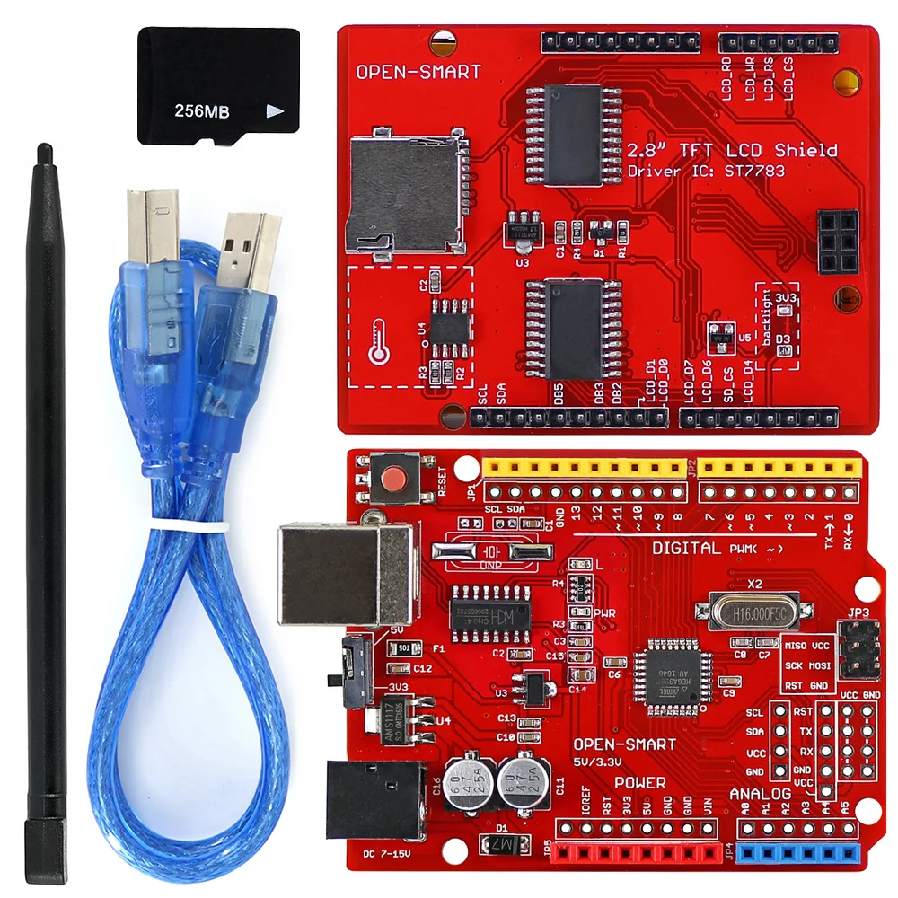 2.8인치 TFT 모듈 터치 LCD 디스플레이 확장 보드 온도 ST7783 동영상 튜토리얼 있음 [OPEN-SMART-14]