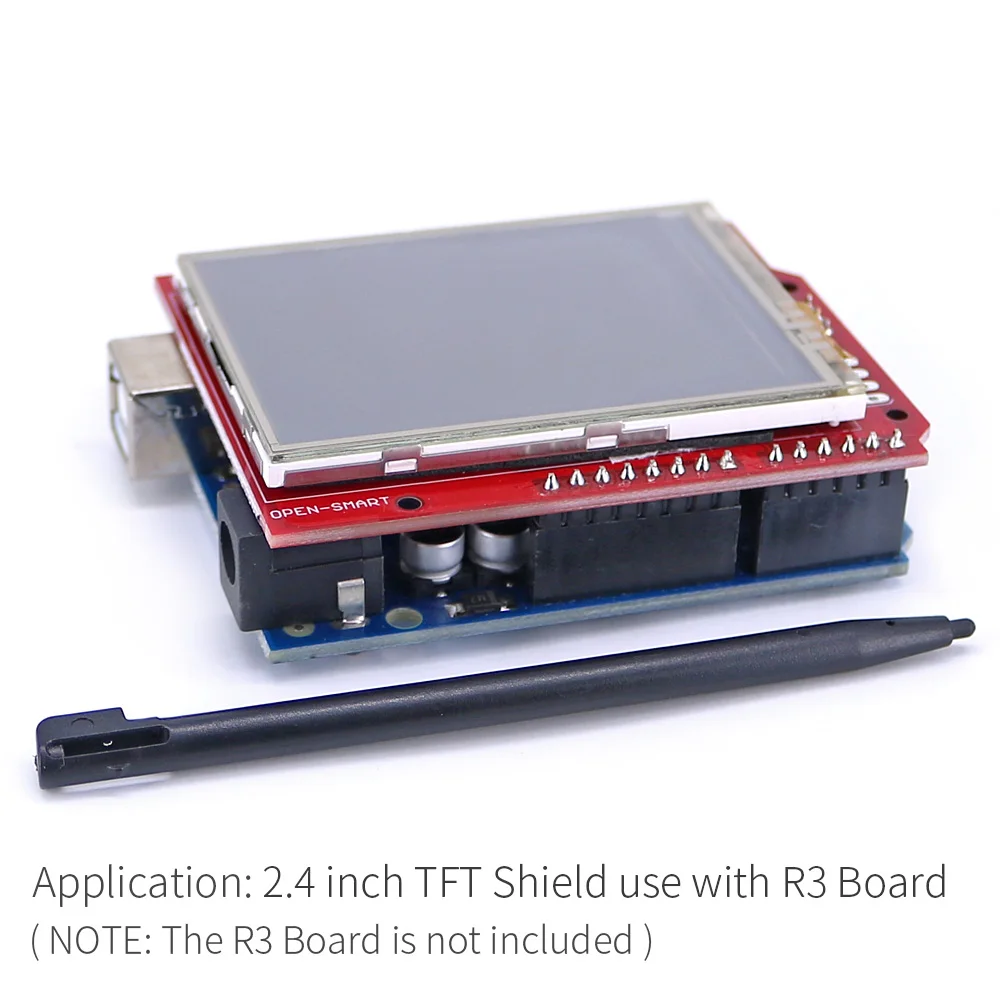 2.4인치 TFT LCD 터치스크린 모듈 컬러 확장 패널 온도 TF 소켓 호환 UNO R3 [OPEN-SMART-21]