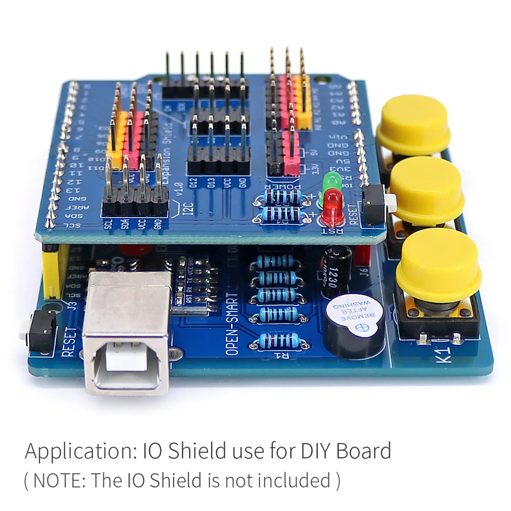  DIY 개발 보드 블루 CH340 드라이버 납땜 부품 키트 부저 LED 버튼 아두이노와 호환 가능 ATmega328P R3 [OPEN-SMART-84]