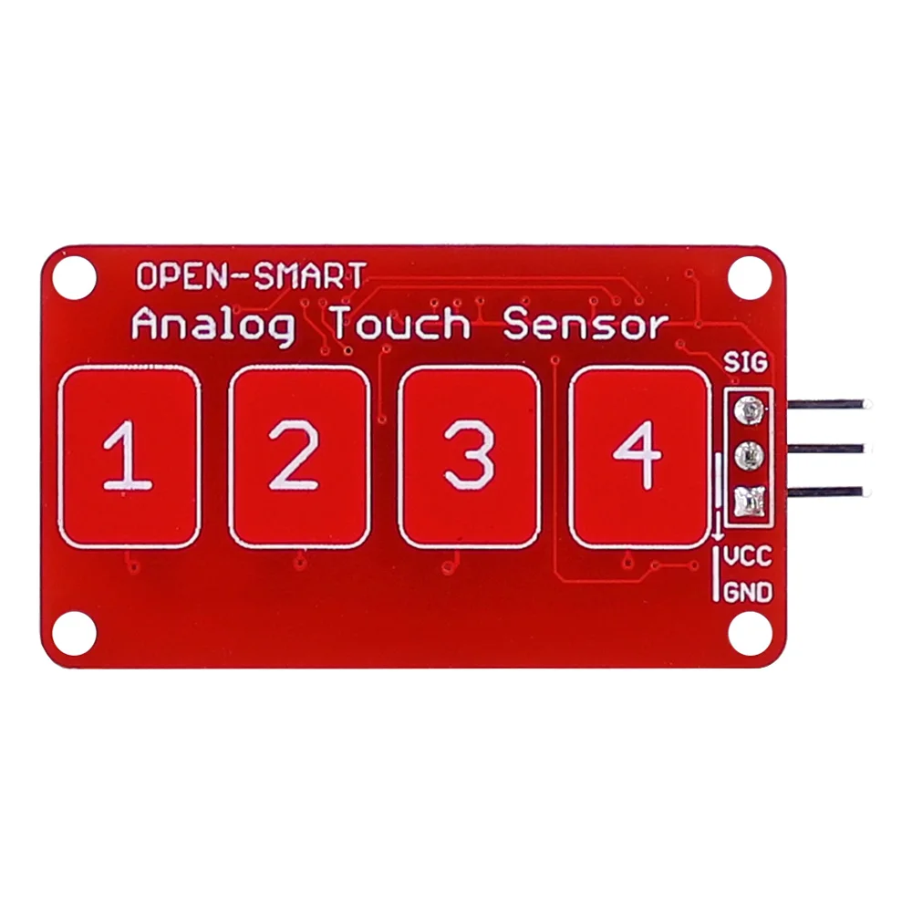 정전식 아날로그 터치 센서 스위치 모듈 고감도 Arduino용 MP3 컨트롤에 사용하기 쉬움 4 채널 4-CH [OPEN-SMART-148]