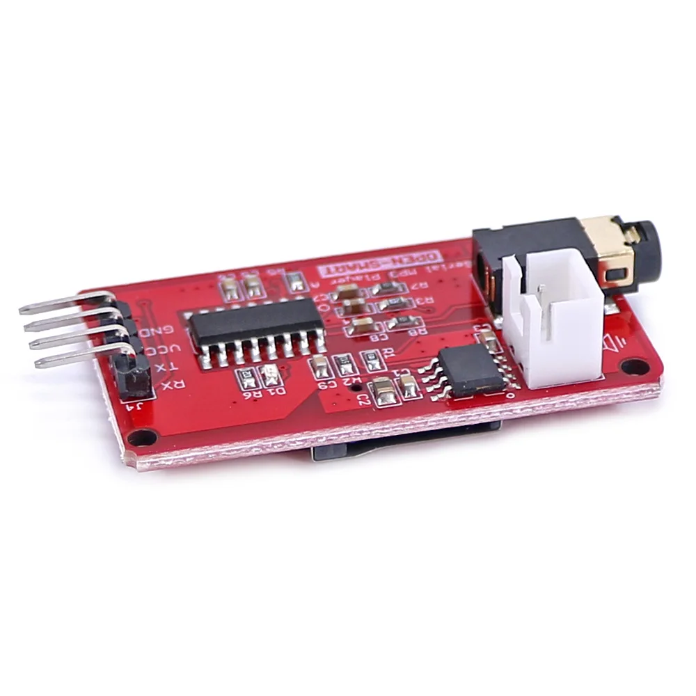 MP3 음악 플레이어 UART 직렬 모듈스피커 포함 온보드 모노럴 증폭기 스피커 소켓, Arduino용 MP3 WAV 오디오 재생 [OPEN-SMART-119]