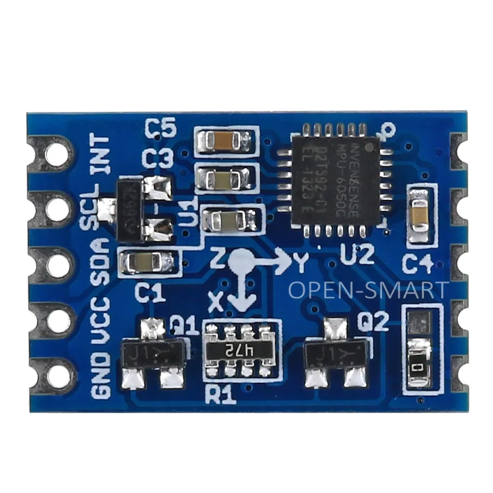 MPU6050 6 DOF 3 축 자이로 3 축 디지털 중력 센서 I2C 트리플 축 가속도계 모듈 아두이노용 틸트 센서 [OPEN-SMART-116]
