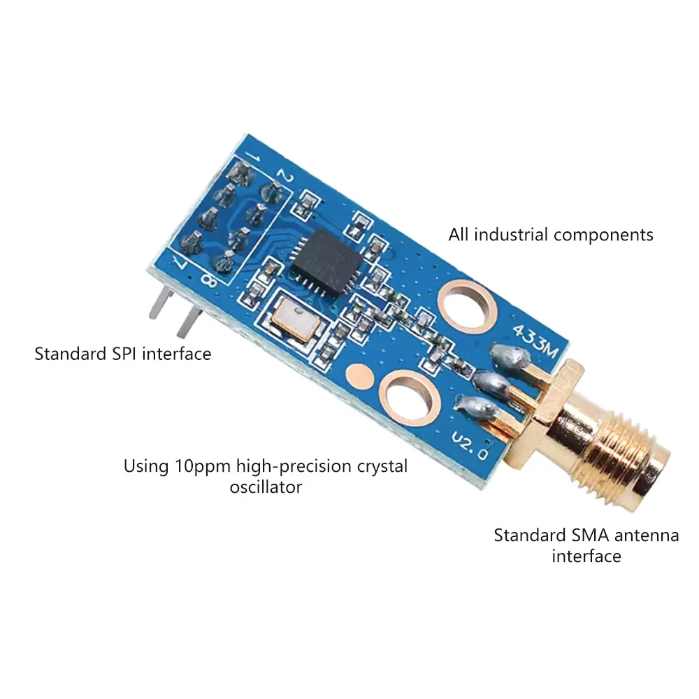 CC1101 SMA 안테나가 있는 10mW 무선 모듈 Arduino용 무선 트랜시버 모듈 433MHz 장거리 전송 [ZTF113-106]