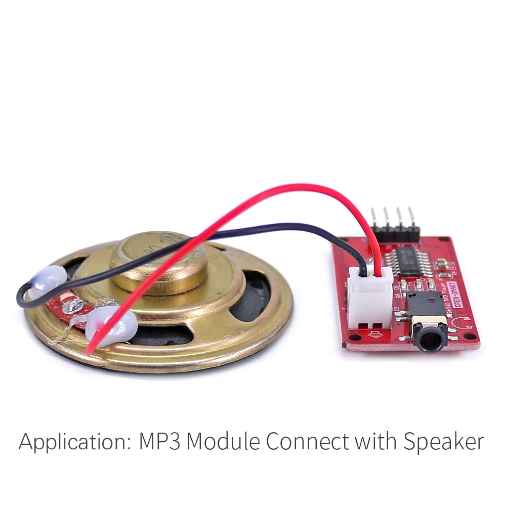 MP3 음악 플레이어 UART 직렬 모듈스피커 포함 온보드 모노럴 증폭기 스피커 소켓, Arduino용 MP3 WAV 오디오 재생 [OPEN-SMART-119]