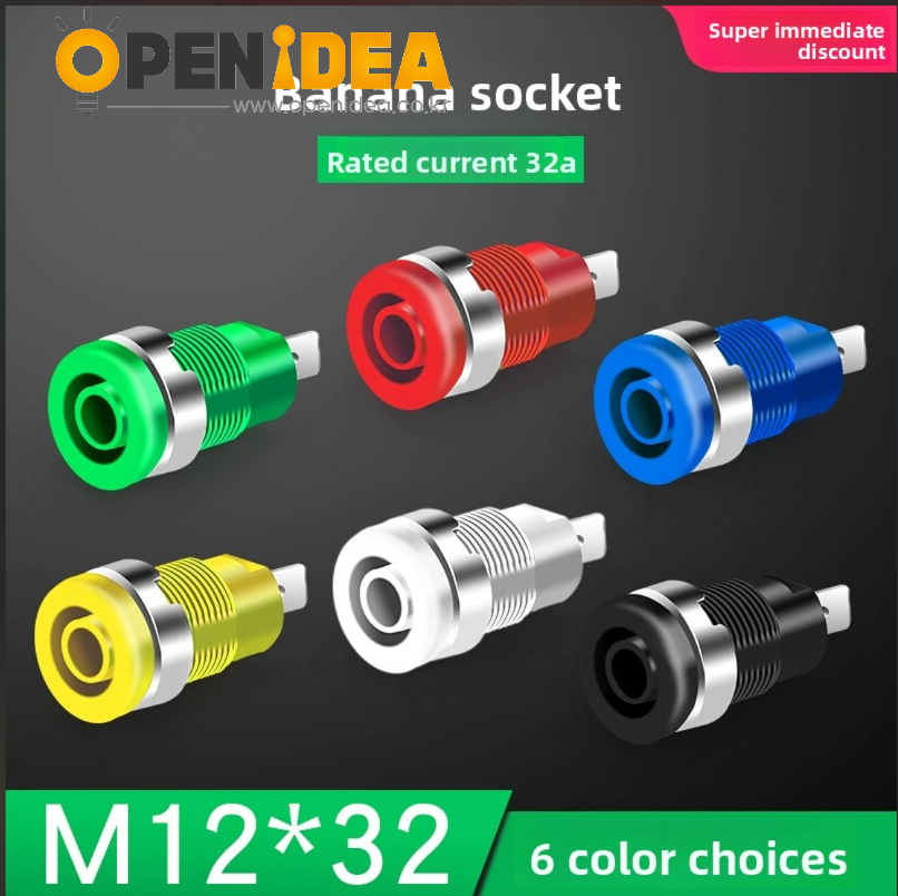 나일론 소재 고압 안전형 4MM 바나나 콘센트 구멍 4.8MM 단자 만능 미터 콘센트 [ZCK010-002]