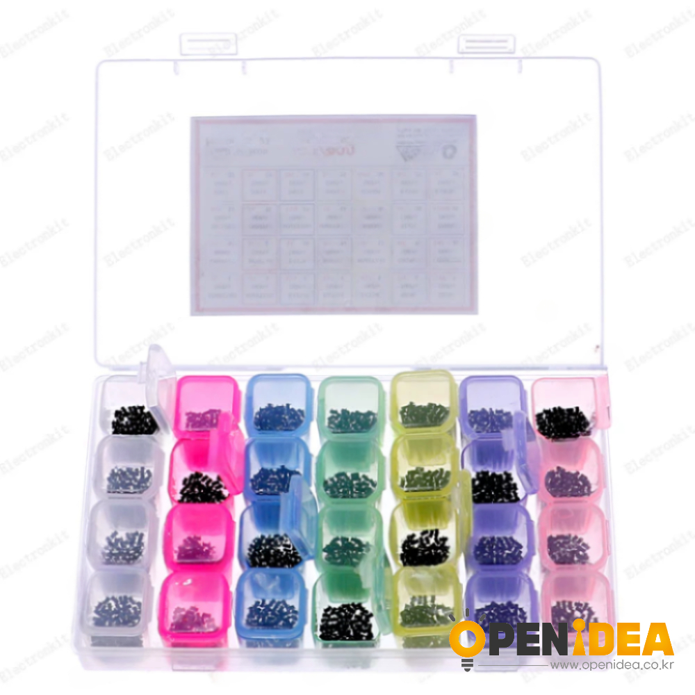 28종류 2800개의 자주 사용되는 SMD 트랜지스터 SOT-23 패키지 J3 M6 G1 1P 2A 2F 1AM 박스 패키지 [ZKA31-005]