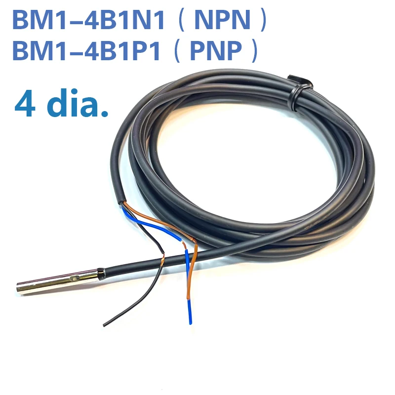 광봉형 근접 센서 (3선식 12-24V 유도식) - 금속 감지 리미트 스위치 4mm 5.4mm M5 [FGZUQL-07]