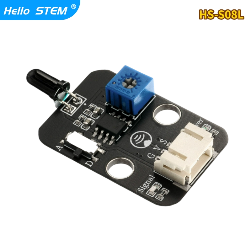 HS-S08L 아날로그 출력형 불꽃 감지 센서 (적외선 수신 기능)-Arduino 및 레고 호환 전자 블록 [Hello-STEM-114]