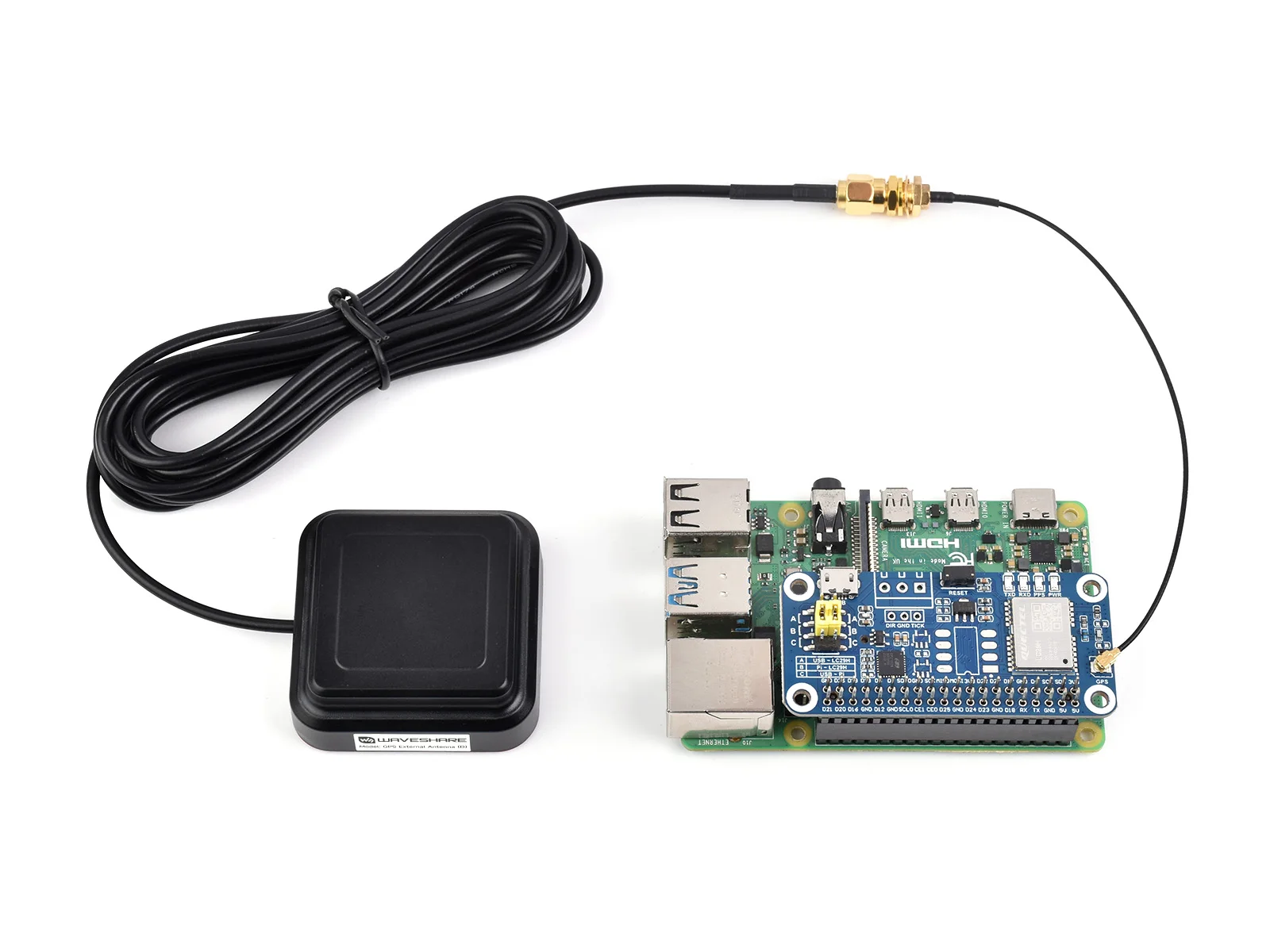 라즈베리파이 듀얼밴드 RTK 센티미터급 고정밀 GPS 모듈 (LC29H GNSS 확장 보드) [ZTW40-282]