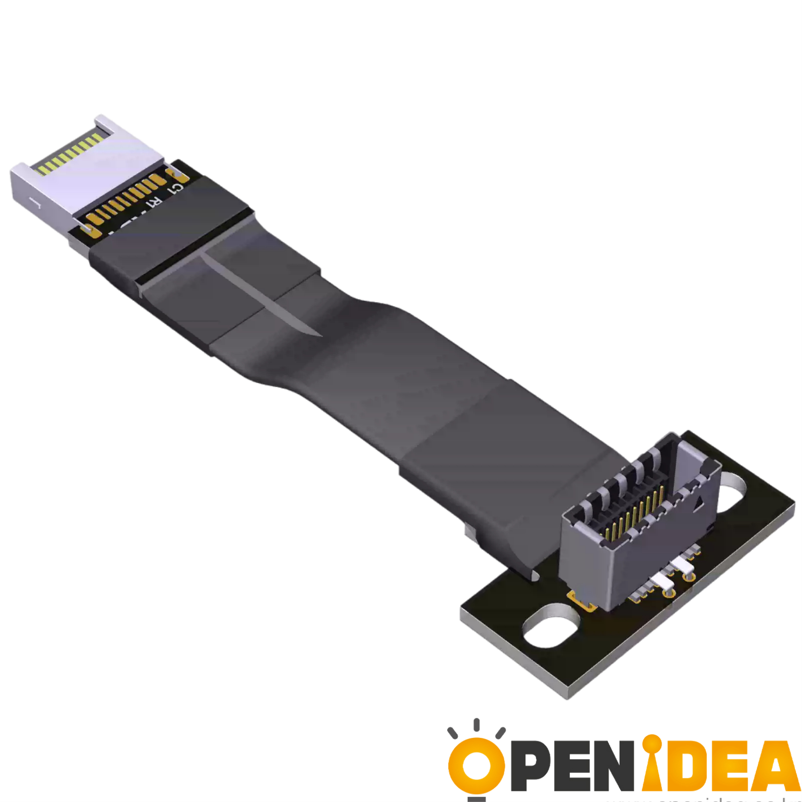 USB 3.2 연장 케이블 (나사 구멍 장착형) Type-E(공) to Type-E(암) - 메인보드 전후면 케이스용 F9T-F6A 20P 0.2m [ZBN001-060]