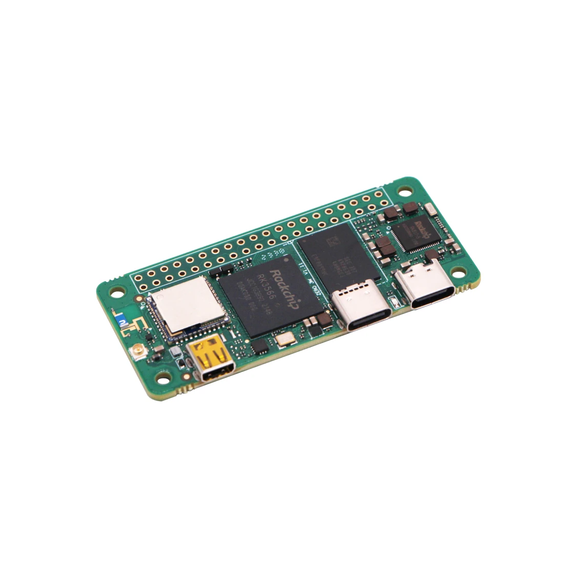 개발보드 ZERO 3W RK3566 쿼드코어 CPU 싱글보드 컴퓨터 메인보드 WiFi6 40핀 헤더 핀 포함 [RADXA-78]