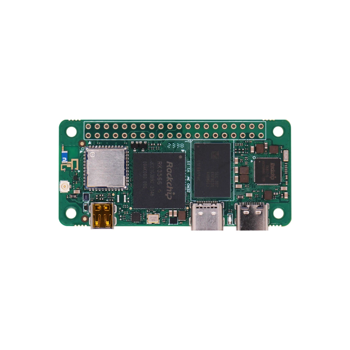 개발보드 ZERO 3W RK3566 쿼드코어 CPU 싱글보드 컴퓨터 메인보드 WiFi6 40핀 헤더 핀 포함 [RADXA-78]