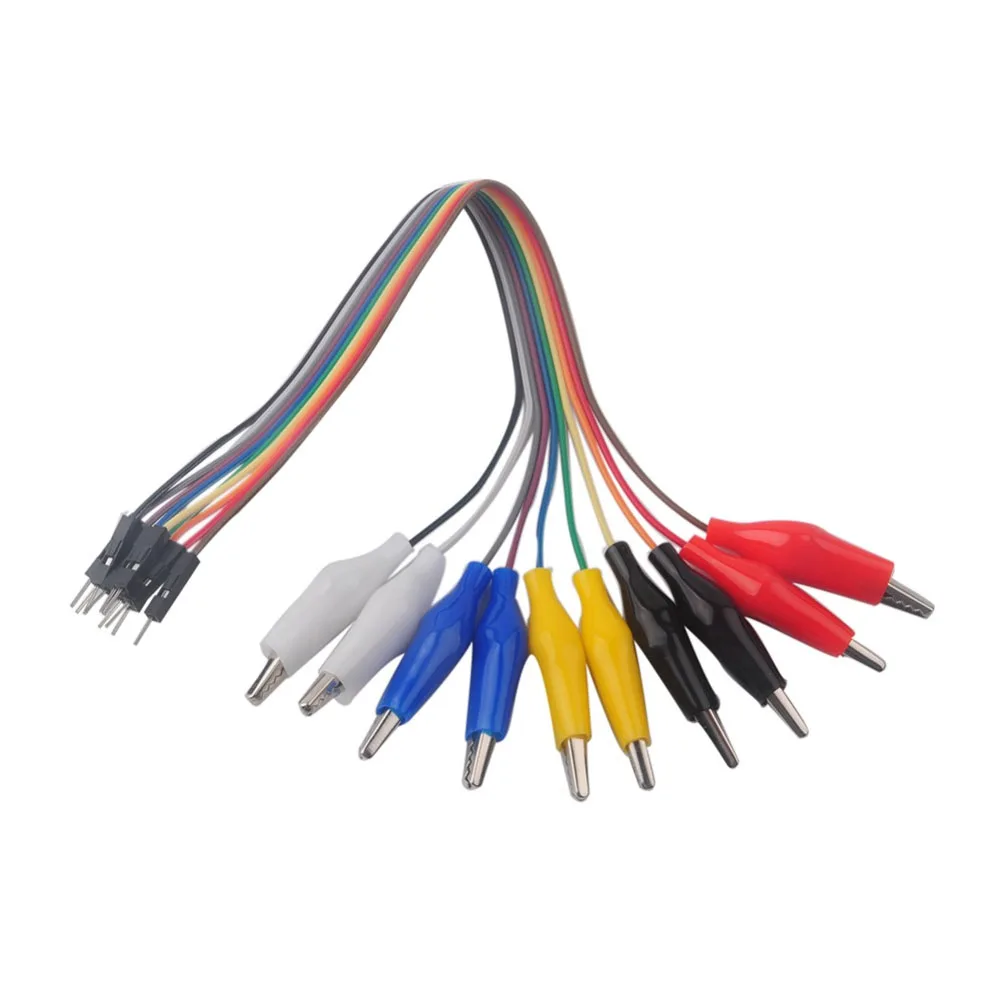20cm 악어 클립-듀퐁 와이어 10Pin 숫놈  악어 클립-점퍼 와이어 Arduino Raspberry Pi 용  [ZBD002-001]
