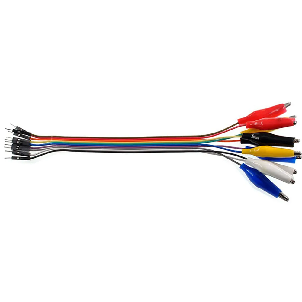 20cm 악어 클립-듀퐁 와이어 10Pin 숫놈  악어 클립-점퍼 와이어 Arduino Raspberry Pi 용  [ZBD002-001]