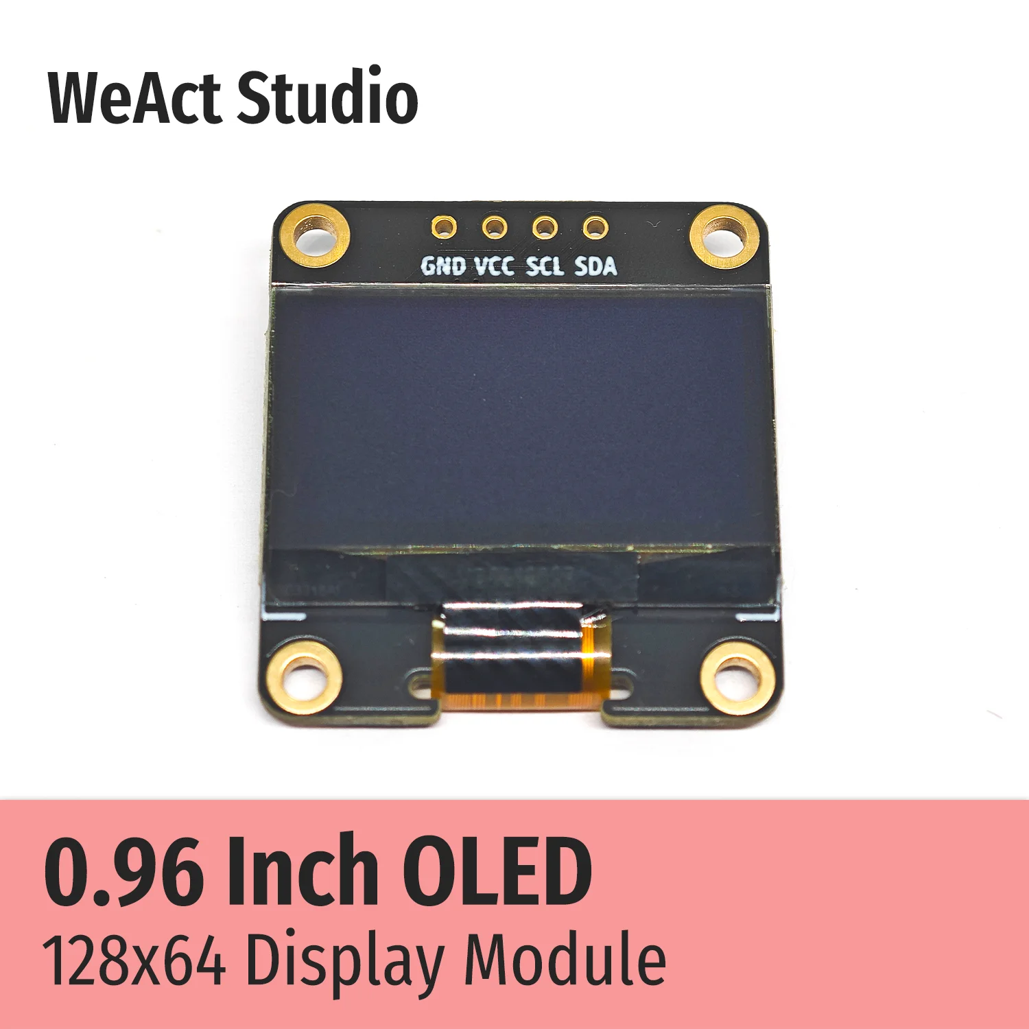 WeAct 0.96인치 OLED 모듈 (128x64 해상도 I2C 인터페이스 SD1315 드라이버 탑재) [WeAct-Studio-034]
