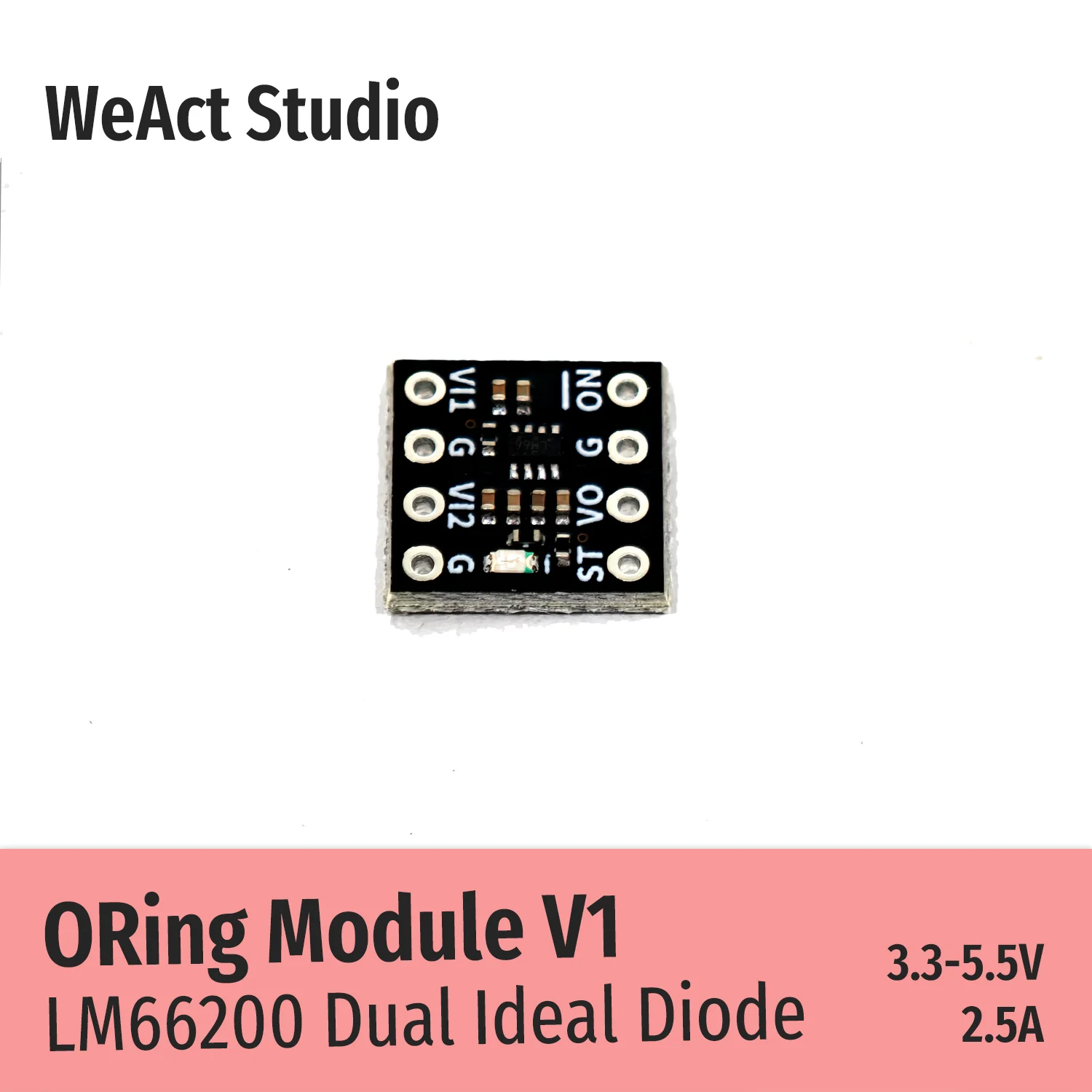 ORing 모듈 LM66200 자동 스위치오버 WeAct를 갖춘 듀얼 아이디얼 다이오드 [WeAct-Studio-049]
