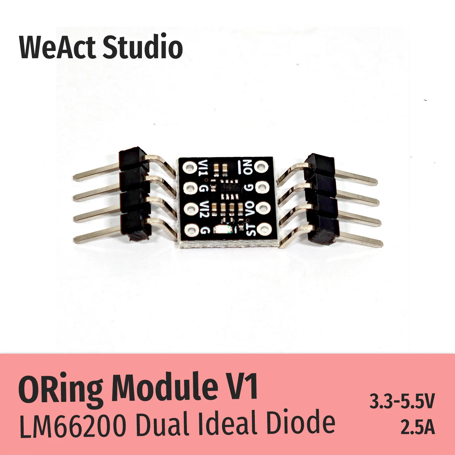 ORing 모듈 LM66200 자동 스위치오버 WeAct를 갖춘 듀얼 아이디얼 다이오드 [WeAct-Studio-049]