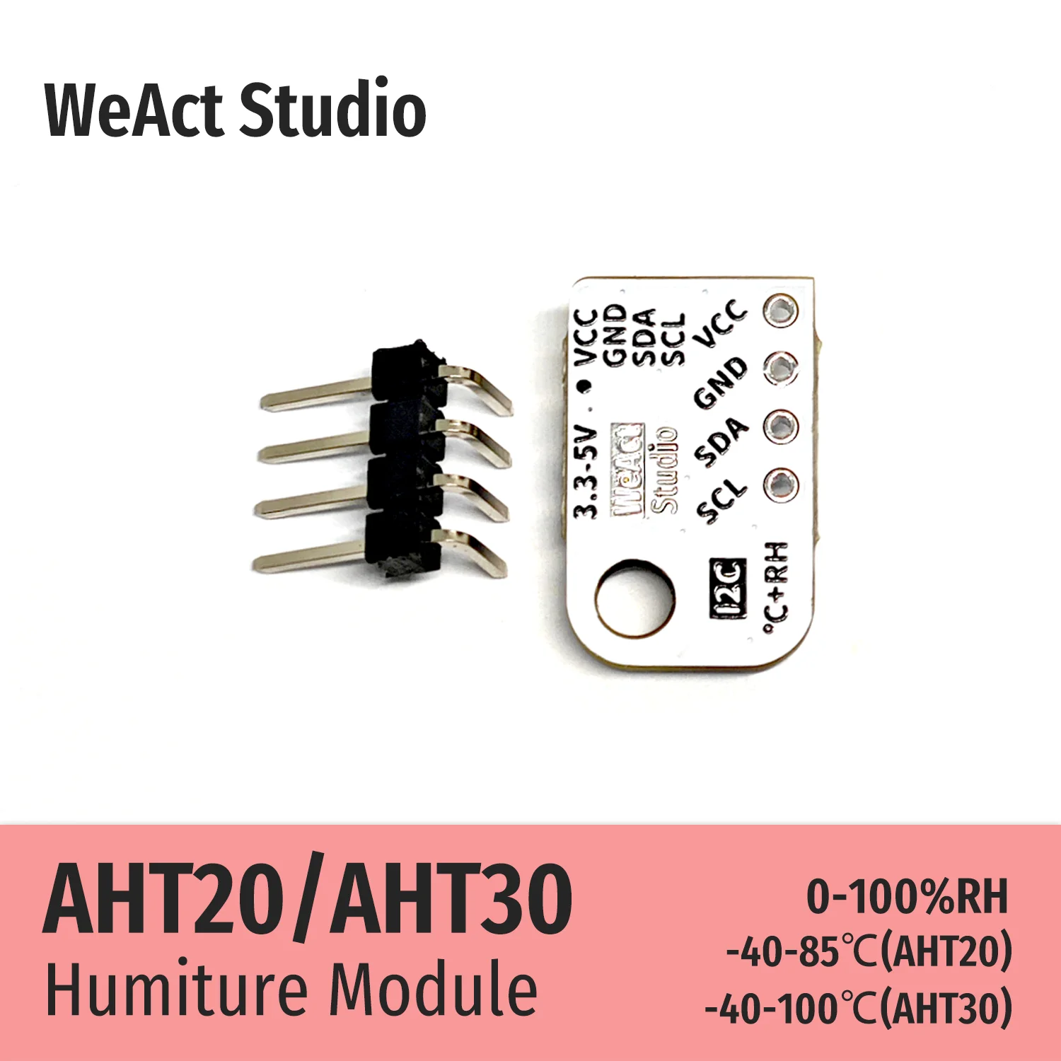 디지털 온도 및 습도 센서 AHT20-F AHT30 AHT20 모듈 미니 [WeAct-Studio-050]